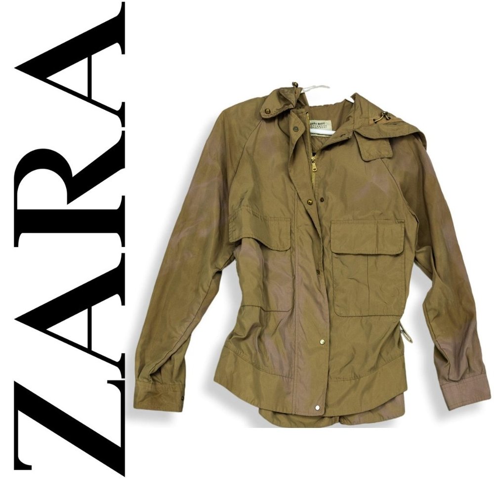 ZARA HOODED & POCKETED UTILITY JACKET
